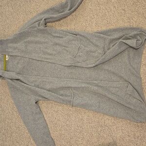 OVLA Grey Open Cardigan with Pockets & Hood